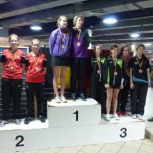 BK Tafeltennis Dubbel Dames C 2016 podium