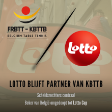 Lotto KBTTB Tafeltennis partnerschap Lotto Cup