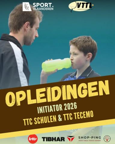 Tafeltennis trainersopleidingen 2026 Initiator VTS