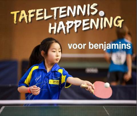 Tafeltennis happening voor benjamins